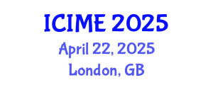 International Conference on Industrial and Mechanical Engineering (ICIME) April 22, 2025 - London, United Kingdom