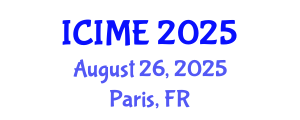 International Conference on Industrial and Mechanical Engineering (ICIME) August 26, 2025 - Paris, France