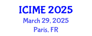 International Conference on Industrial and Mechanical Engineering (ICIME) March 29, 2025 - Paris, France
