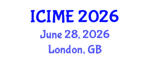 International Conference on Industrial and Mechanical Engineering (ICIME) June 28, 2026 - London, United Kingdom