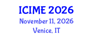 International Conference on Industrial and Mechanical Engineering (ICIME) November 11, 2026 - Venice, Italy