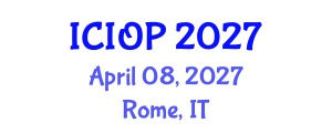 International Conference on Industrial and Organizational Psychology (ICIOP) April 08, 2027 - Rome, Italy International Conference on Industrial and Organizational Psychology (ICIOP) April 08, 2027 - Rome, Italy