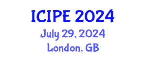 International Conference on Industrial and Production Engineering (ICIPE) July 29, 2024 - London, United Kingdom