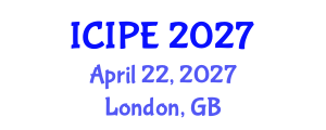 International Conference on Industrial and Production Engineering (ICIPE) April 22, 2027 - London, United Kingdom International Conference on Industrial and Production Engineering (ICIPE) April 22, 2027 - London, United Kingdom