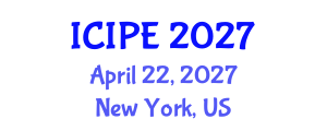 International Conference on Industrial and Production Engineering (ICIPE) April 22, 2027 - New York, United States International Conference on Industrial and Production Engineering (ICIPE) April 22, 2027 - New York, United States