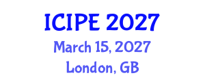 International Conference on Industrial and Production Engineering (ICIPE) March 15, 2027 - London, United Kingdom International Conference on Industrial and Production Engineering (ICIPE) March 15, 2027 - London, United Kingdom