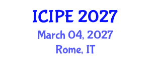 International Conference on Industrial and Production Engineering (ICIPE) March 04, 2027 - Rome, Italy International Conference on Industrial and Production Engineering (ICIPE) March 04, 2027 - Rome, Italy