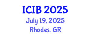 International Conference on Industrial Biotechnology (ICIB) July 19, 2025 - Rhodes, Greece