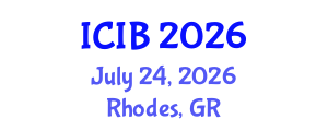 International Conference on Industrial Biotechnology (ICIB) July 24, 2026 - Rhodes, Greece International Conference on Industrial Biotechnology (ICIB) July 24, 2026 - Rhodes, Greece