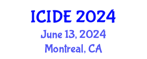 International Conference on Industrial Design Engineering (ICIDE) June 13, 2024 - Montreal, Canada