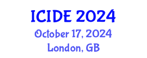 International Conference on Industrial Design Engineering (ICIDE) October 17, 2024 - London, United Kingdom