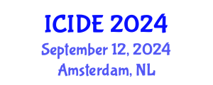 International Conference on Industrial Design Engineering (ICIDE) September 12, 2024 - Amsterdam, Netherlands