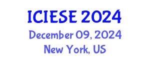 International Conference on Industrial Electronics and Systems Engineering (ICIESE) December 09, 2024 - New York, United States