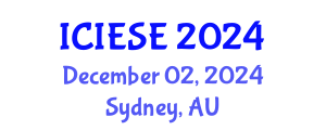 International Conference on Industrial Electronics and Systems Engineering (ICIESE) December 02, 2024 - Sydney, Australia