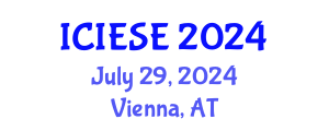 International Conference on Industrial Electronics and Systems Engineering (ICIESE) July 29, 2024 - Vienna, Austria