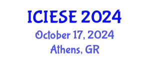 International Conference on Industrial Electronics and Systems Engineering (ICIESE) October 17, 2024 - Athens, Greece