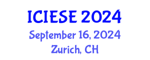 International Conference on Industrial Electronics and Systems Engineering (ICIESE) September 16, 2024 - Zurich, Switzerland
