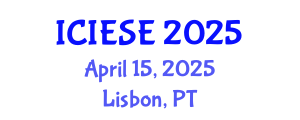 International Conference on Industrial Electronics and Systems Engineering (ICIESE) April 15, 2025 - Lisbon, Portugal