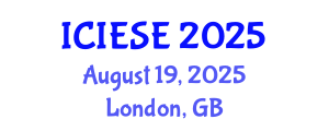 International Conference on Industrial Electronics and Systems Engineering (ICIESE) August 19, 2025 - London, United Kingdom