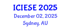 International Conference on Industrial Electronics and Systems Engineering (ICIESE) December 02, 2025 - Sydney, Australia