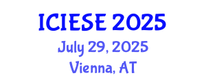 International Conference on Industrial Electronics and Systems Engineering (ICIESE) July 29, 2025 - Vienna, Austria