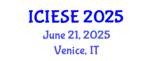 International Conference on Industrial Electronics and Systems Engineering (ICIESE) June 21, 2025 - Venice, Italy
