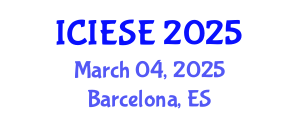 International Conference on Industrial Electronics and Systems Engineering (ICIESE) March 04, 2025 - Barcelona, Spain
