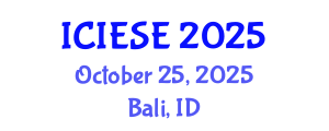 International Conference on Industrial Electronics and Systems Engineering (ICIESE) October 25, 2025 - Bali, Indonesia