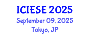 International Conference on Industrial Electronics and Systems Engineering (ICIESE) September 09, 2025 - Tokyo, Japan