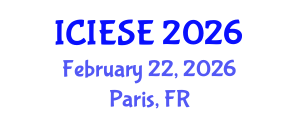 International Conference on Industrial Electronics and Systems Engineering (ICIESE) February 22, 2026 - Paris, France