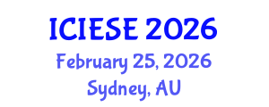 International Conference on Industrial Electronics and Systems Engineering (ICIESE) February 25, 2026 - Sydney, Australia