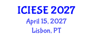 International Conference on Industrial Electronics and Systems Engineering (ICIESE) April 15, 2027 - Lisbon, Portugal