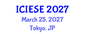 International Conference on Industrial Electronics and Systems Engineering (ICIESE) March 25, 2027 - Tokyo, Japan International Conference on Industrial Electronics and Systems Engineering (ICIESE) March 25, 2027 - Tokyo, Japan