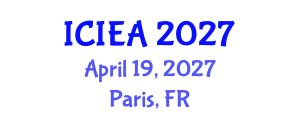 International Conference on Industrial Engineering and Applications (ICIEA) April 19, 2027 - Paris, France International Conference on Industrial Engineering and Applications (ICIEA) April 19, 2027 - Paris, France