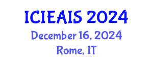 International Conference on Industrial, Engineering and Applied Intelligent Systems (ICIEAIS) December 16, 2024 - Rome, Italy