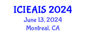International Conference on Industrial, Engineering and Applied Intelligent Systems (ICIEAIS) June 13, 2024 - Montreal, Canada