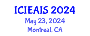 International Conference on Industrial, Engineering and Applied Intelligent Systems (ICIEAIS) May 23, 2024 - Montreal, Canada