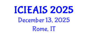 International Conference on Industrial, Engineering and Applied Intelligent Systems (ICIEAIS) December 13, 2025 - Rome, Italy