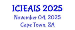 International Conference on Industrial, Engineering and Applied Intelligent Systems (ICIEAIS) November 04, 2025 - Cape Town, South Africa