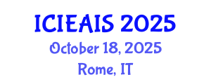 International Conference on Industrial, Engineering and Applied Intelligent Systems (ICIEAIS) October 18, 2025 - Rome, Italy