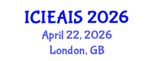 International Conference on Industrial, Engineering and Applied Intelligent Systems (ICIEAIS) April 22, 2026 - London, United Kingdom