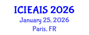 International Conference on Industrial, Engineering and Applied Intelligent Systems (ICIEAIS) January 25, 2026 - Paris, France