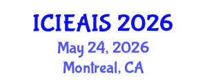 International Conference on Industrial, Engineering and Applied Intelligent Systems (ICIEAIS) May 24, 2026 - Montreal, Canada