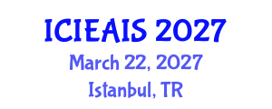 International Conference on Industrial, Engineering and Applied Intelligent Systems (ICIEAIS) March 22, 2027 - Istanbul, Turkey International Conference on Industrial, Engineering and Applied Intelligent Systems (ICIEAIS) March 22, 2027 - Istanbul, Turkey
