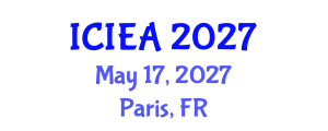 International Conference on Industrial Engineering and Automation (ICIEA) May 17, 2027 - Paris, France International Conference on Industrial Engineering and Automation (ICIEA) May 17, 2027 - Paris, France