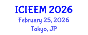 International Conference on Industrial Engineering and Engineering Management (ICIEEM) February 25, 2026 - Tokyo, Japan