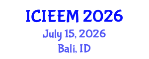 International Conference on Industrial Engineering and Engineering Management (ICIEEM) July 15, 2026 - Bali, Indonesia