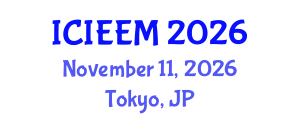 International Conference on Industrial Engineering and Engineering Management (ICIEEM) November 11, 2026 - Tokyo, Japan