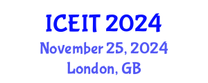 International Conference on Industrial Engineering and Information Technology (ICEIT) November 25, 2024 - London, United Kingdom