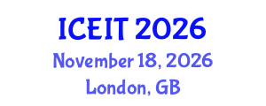 International Conference on Industrial Engineering and Information Technology (ICEIT) November 18, 2026 - London, United Kingdom